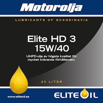 Elite HD 3 Motorolja 15W/40 - 20 liter (dunk), 208 liter (fat), 1000 liter (ibc)