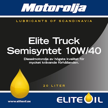 Elite Truck Semisyntet Motorolja 10W/40 - 20 liter (dunk), 208 liter (fat)