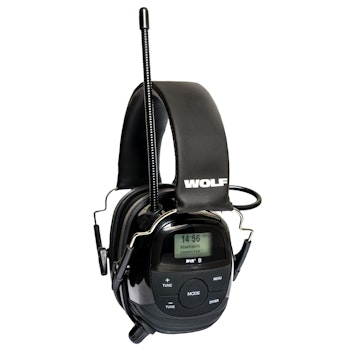 Hörselskydd WOLF PRO - Bluetooth - DAB Radio - 20 tim speltid!