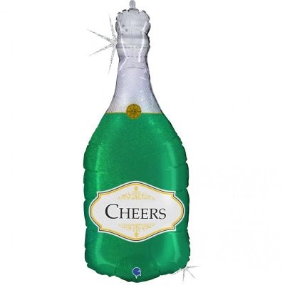 Folieballong-Champagneflaska Cheers
