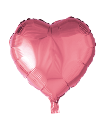 Folieballong-Hjärta Rosa