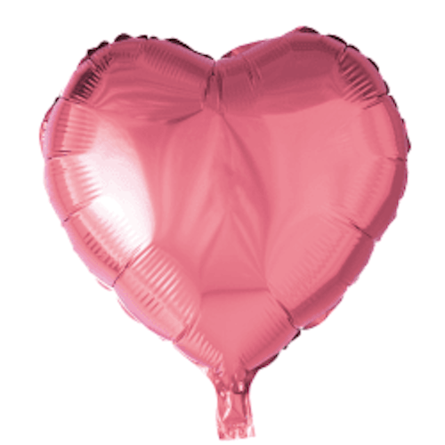Folieballong-Hjärta Rosa