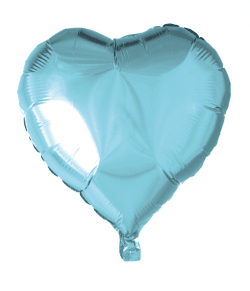 Folieballong-Hjärta Ljusblå