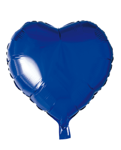 Folieballong-Hjärta Blå