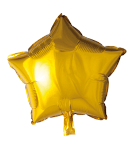 Folieballong-Stjärna Guld