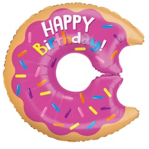 Folieballong-Happy Birthday Donut 71cm