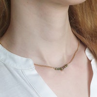 Guldpläterat Halsband Med Pärlor - Kastanjen K