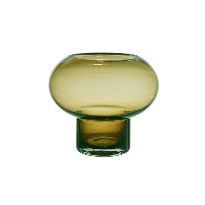 Olivengrøn vase lille