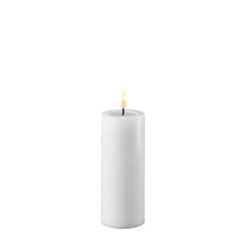 Hvide Bloklys H12,5 x Ø5 cm