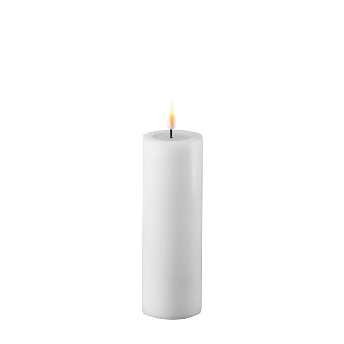 Hvide Bloklys H15 x Ø5 cm