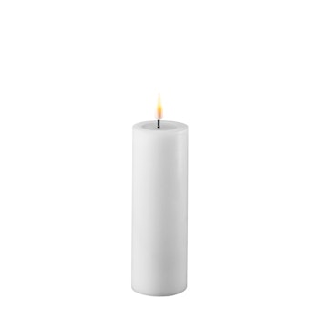 Hvide Bloklys H15 x Ø5 cm