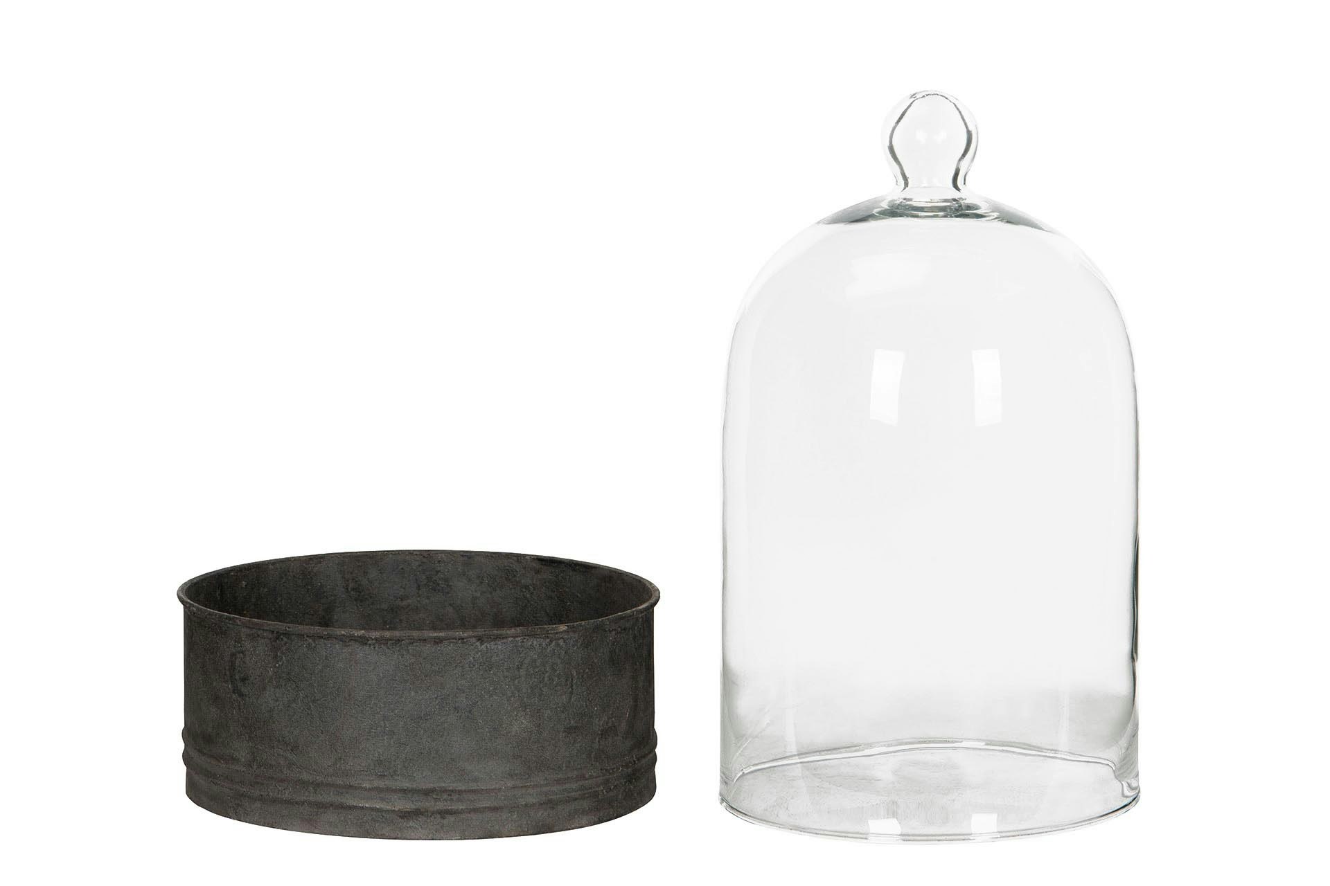 Glasklokke med vendbar bund