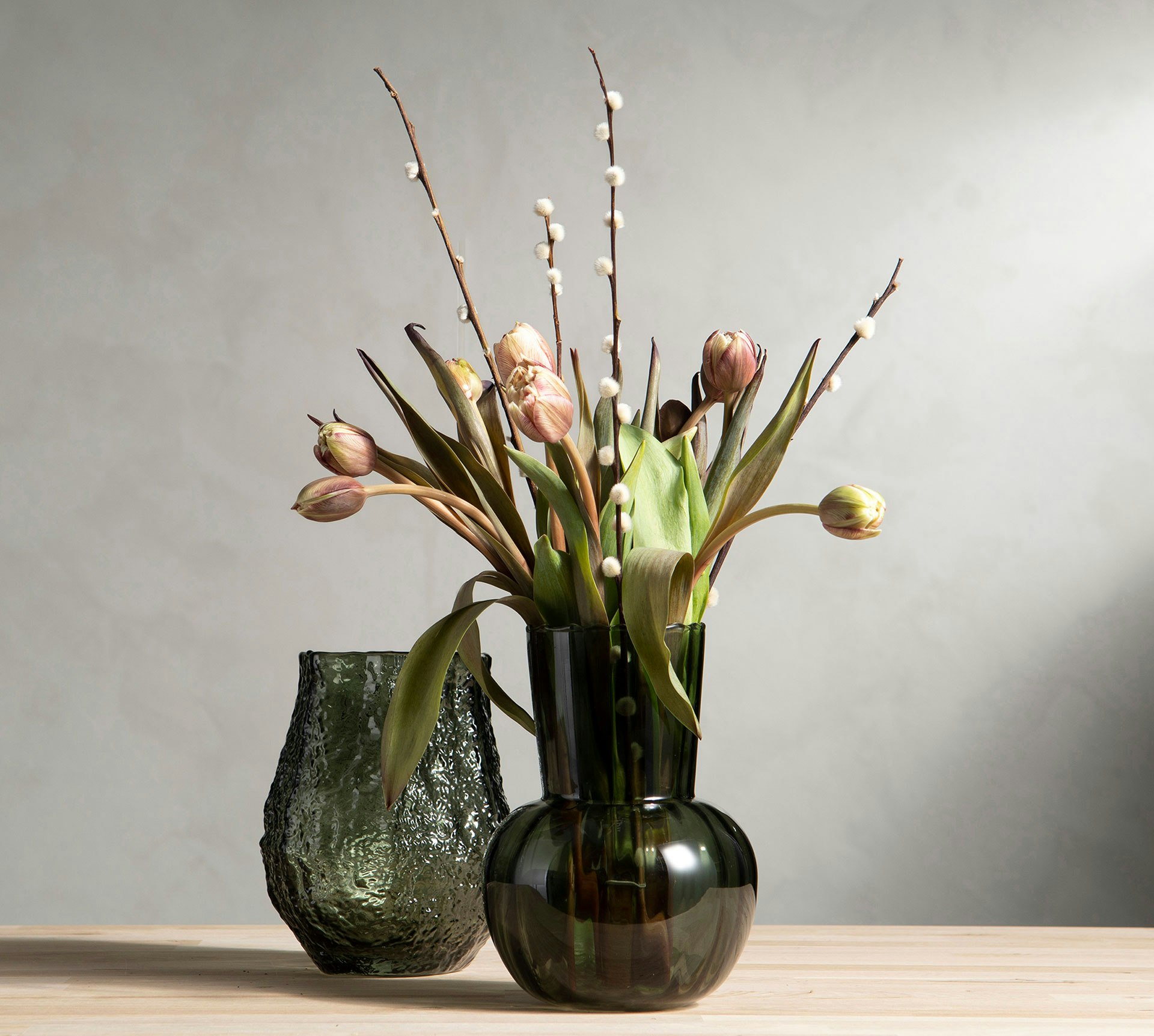 Zinnia vase grøn stor