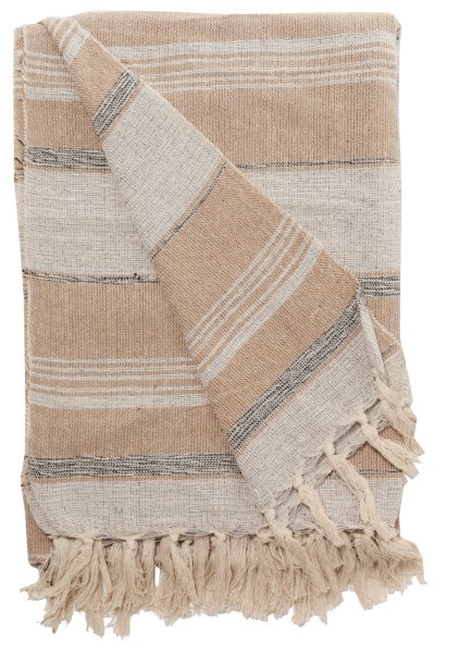 Plaid Natur / hvid