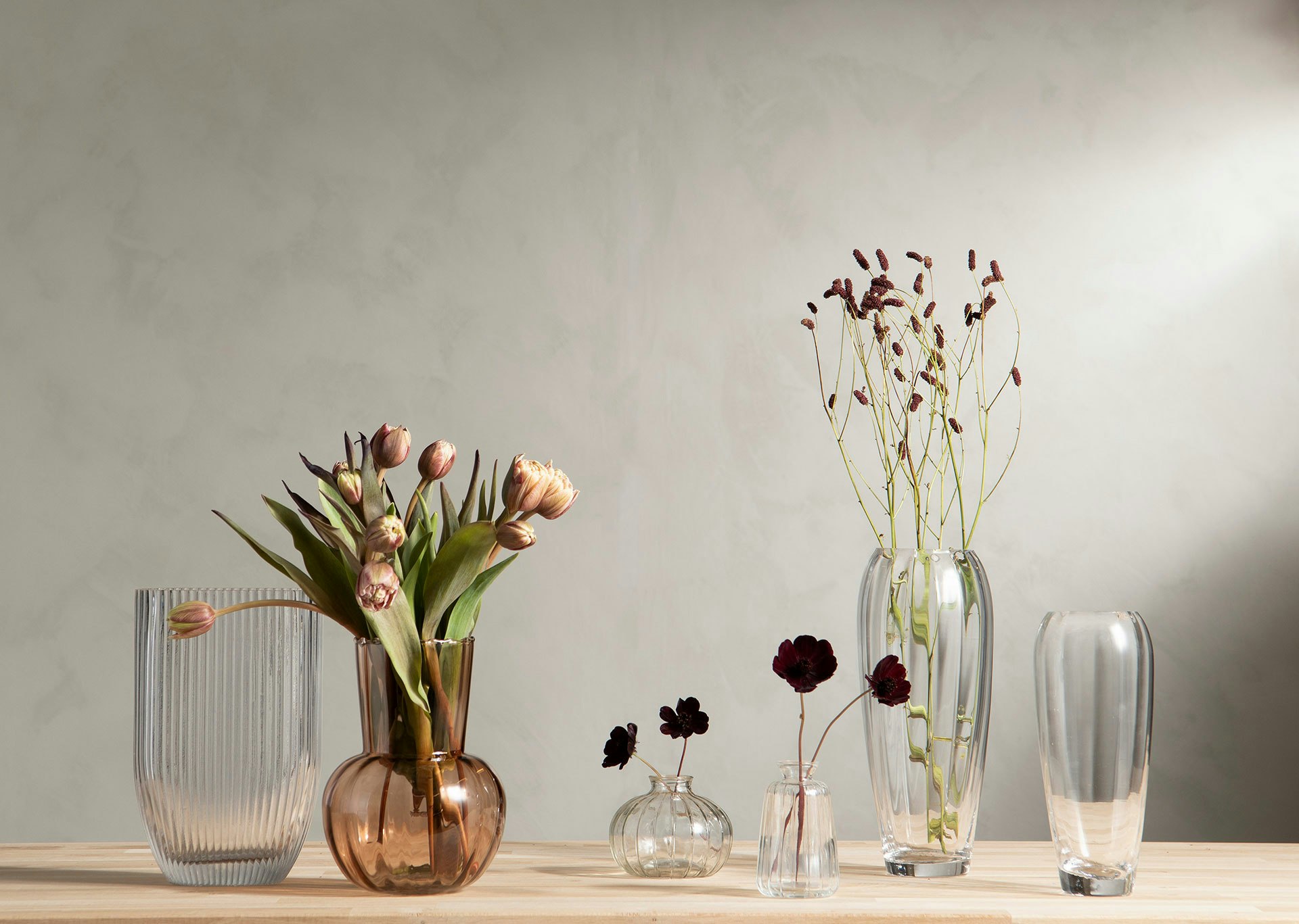 Klar vase glas