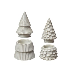 Juletræ keramik m/lys