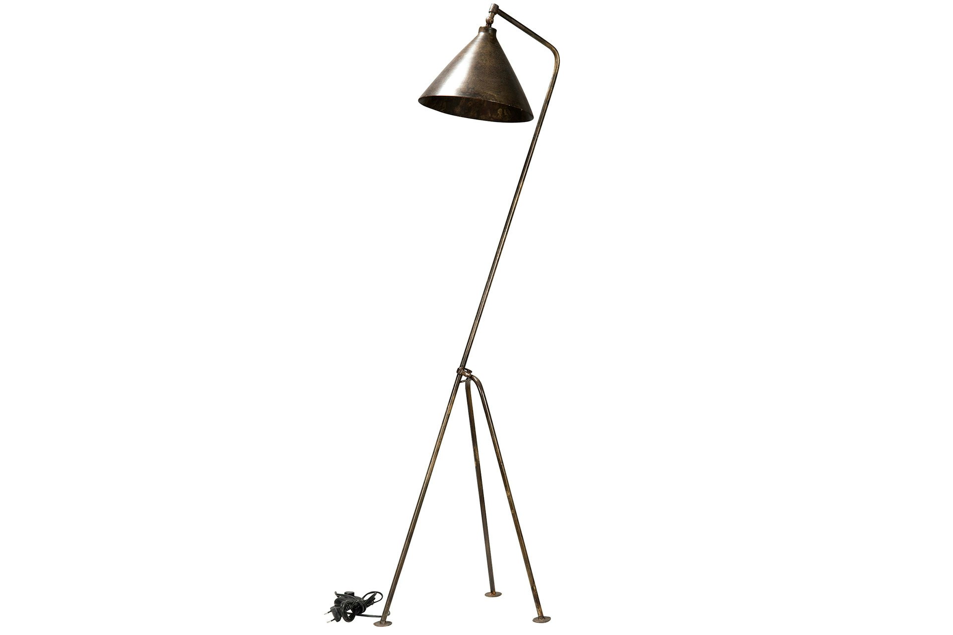 Gulv lampe Antik messing