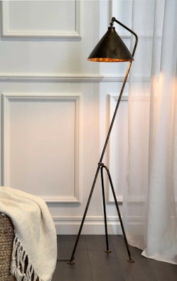 Gulv lampe Antik messing