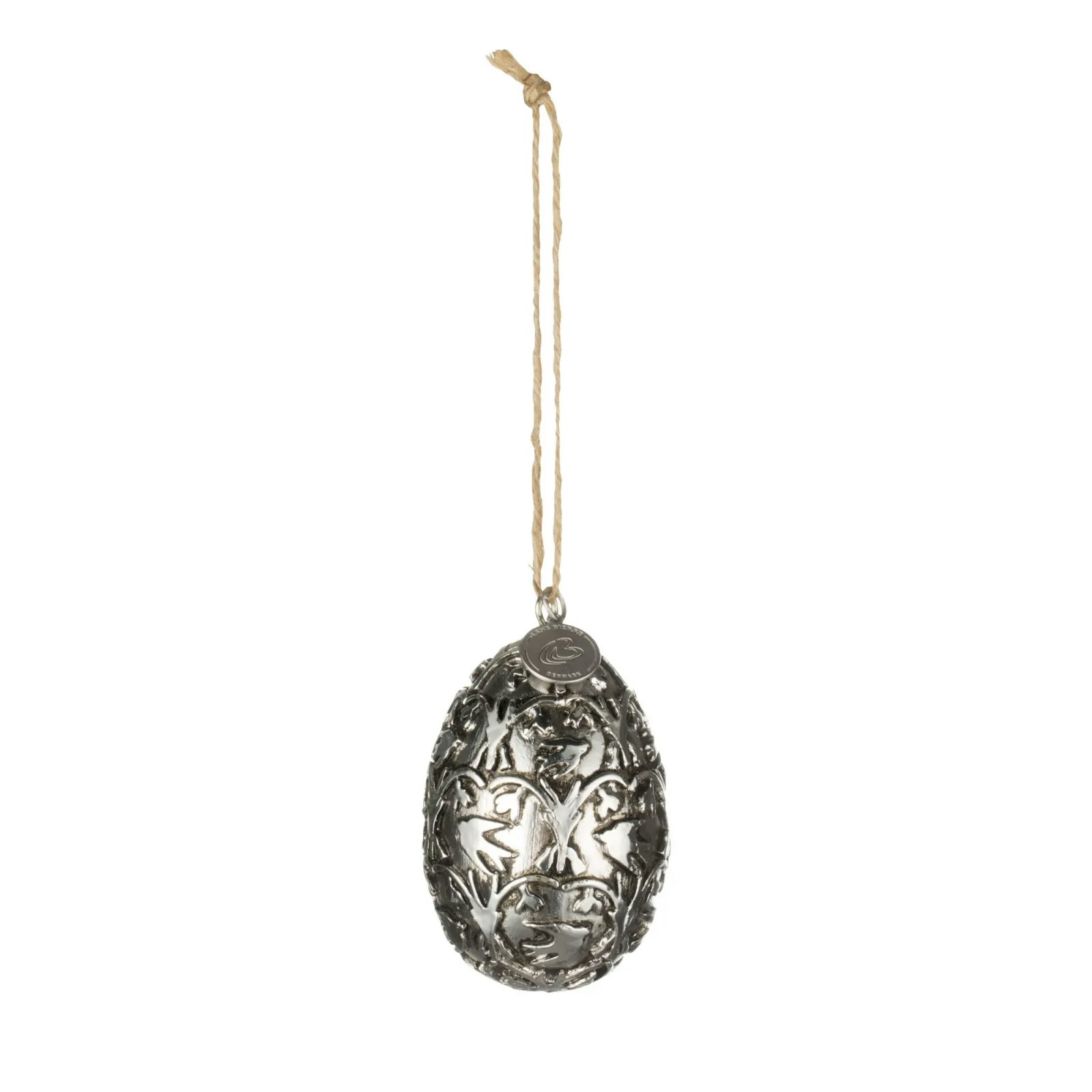 Æg antik sølv 7 cm
