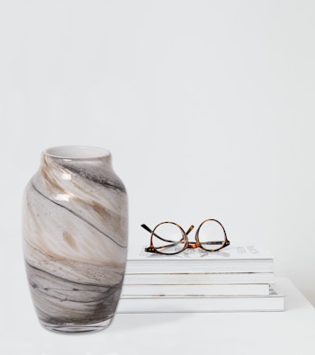 Vase Hvid/guld