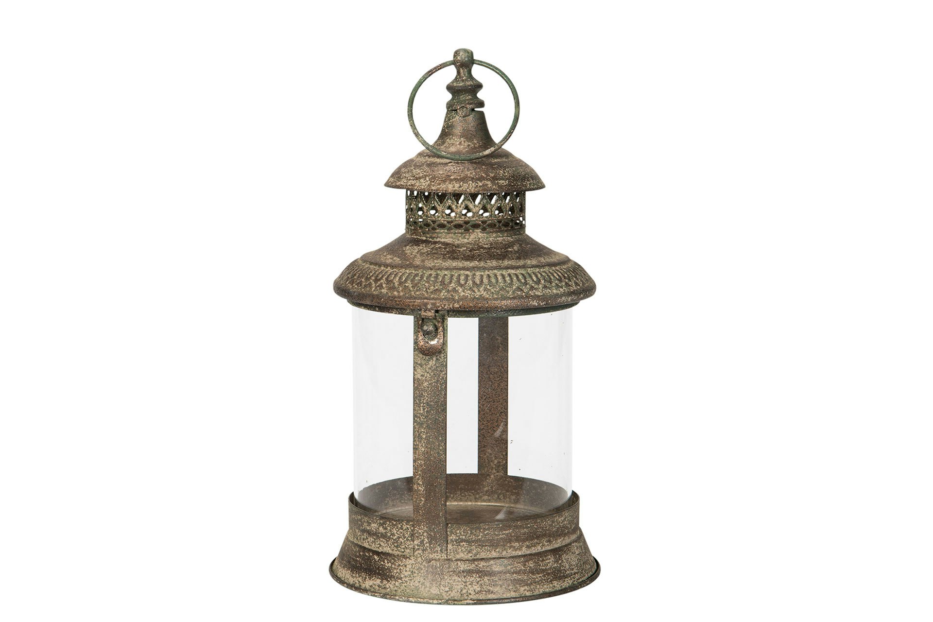 Lanterne Rund Metal Grøn