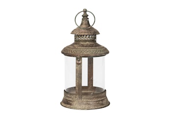 Lanterne Rund Metal Grøn
