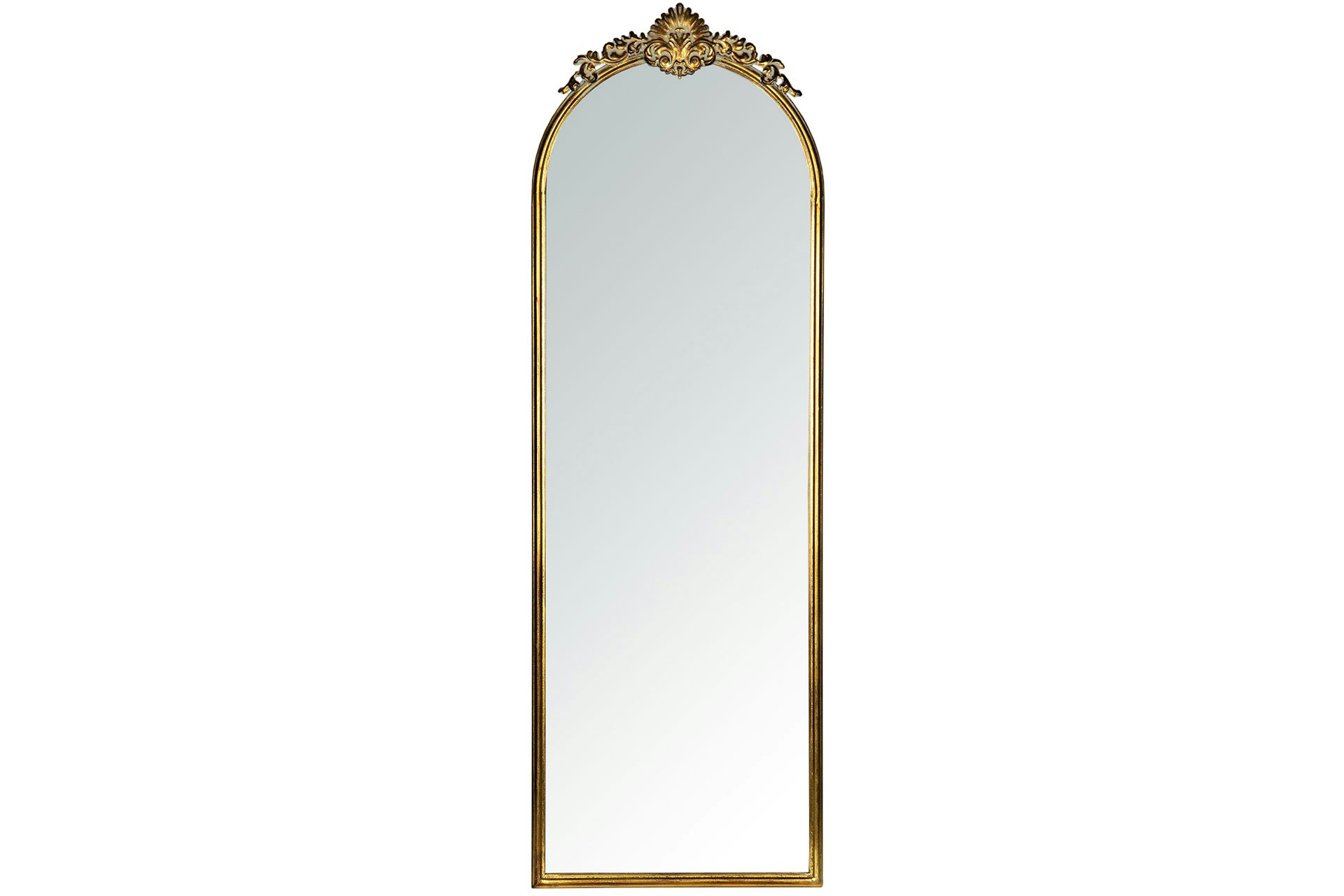 Spejl Aflang Ornament Guld