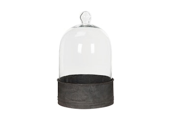 Glasklokke med vendbar bund