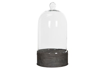 Glasklokke med vendbar bund