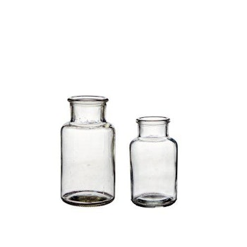 Klar glas sæt /2 stk