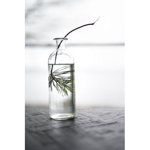 Klar glas flaske sæt /2 stk.