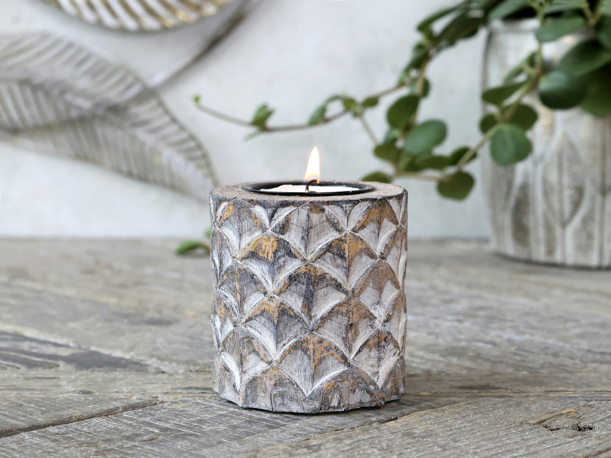 Fyrfadsstage Antique natur