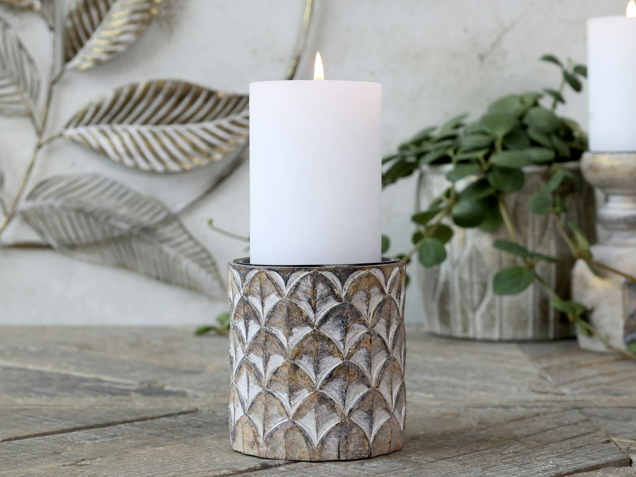 Bloklys stage Antique natur