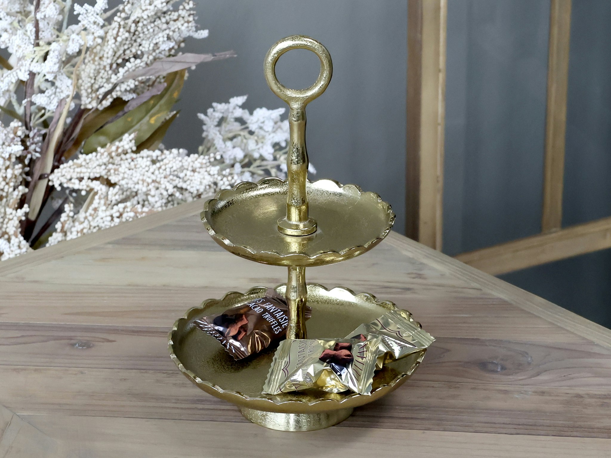 Etagere m. blondekant