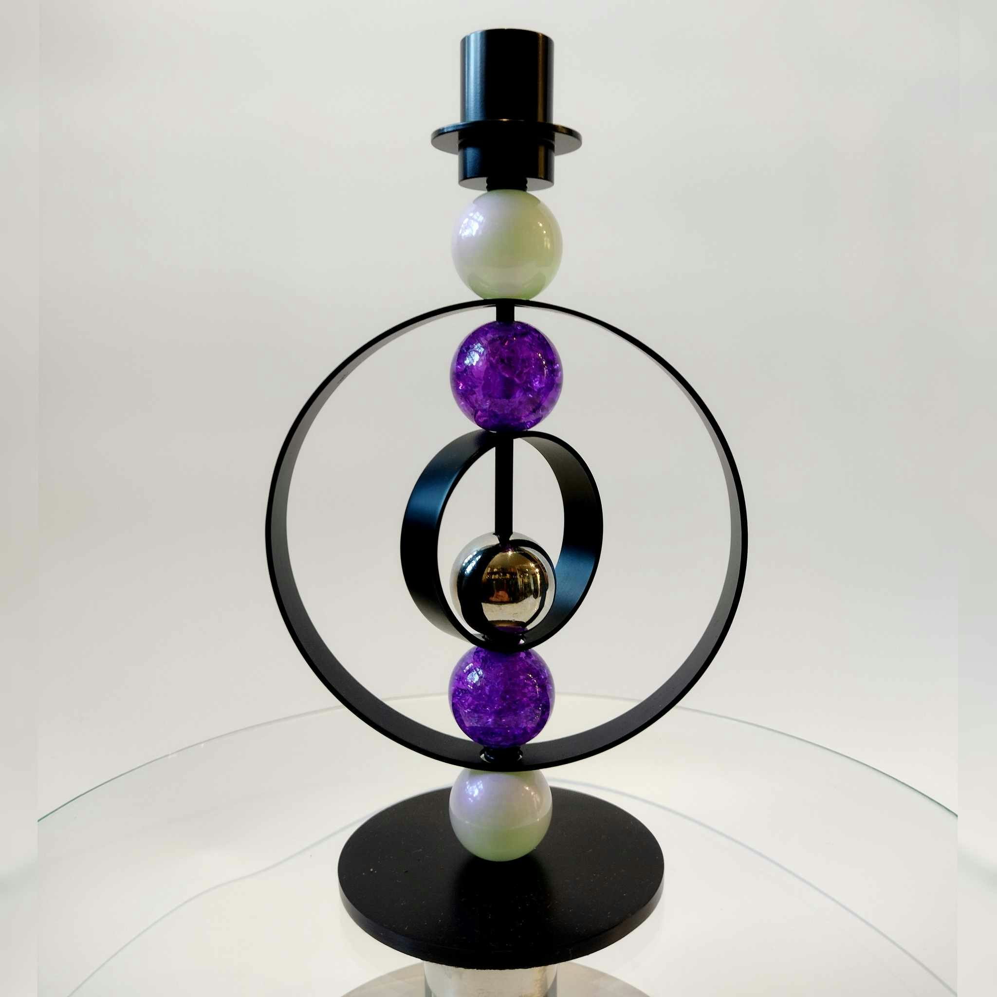 Metalring sort 6 cm