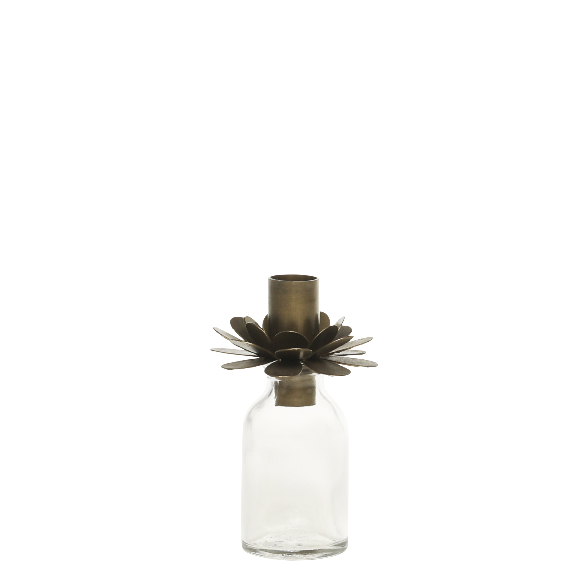Glasflaske med lysholder kertelys/juletræslys