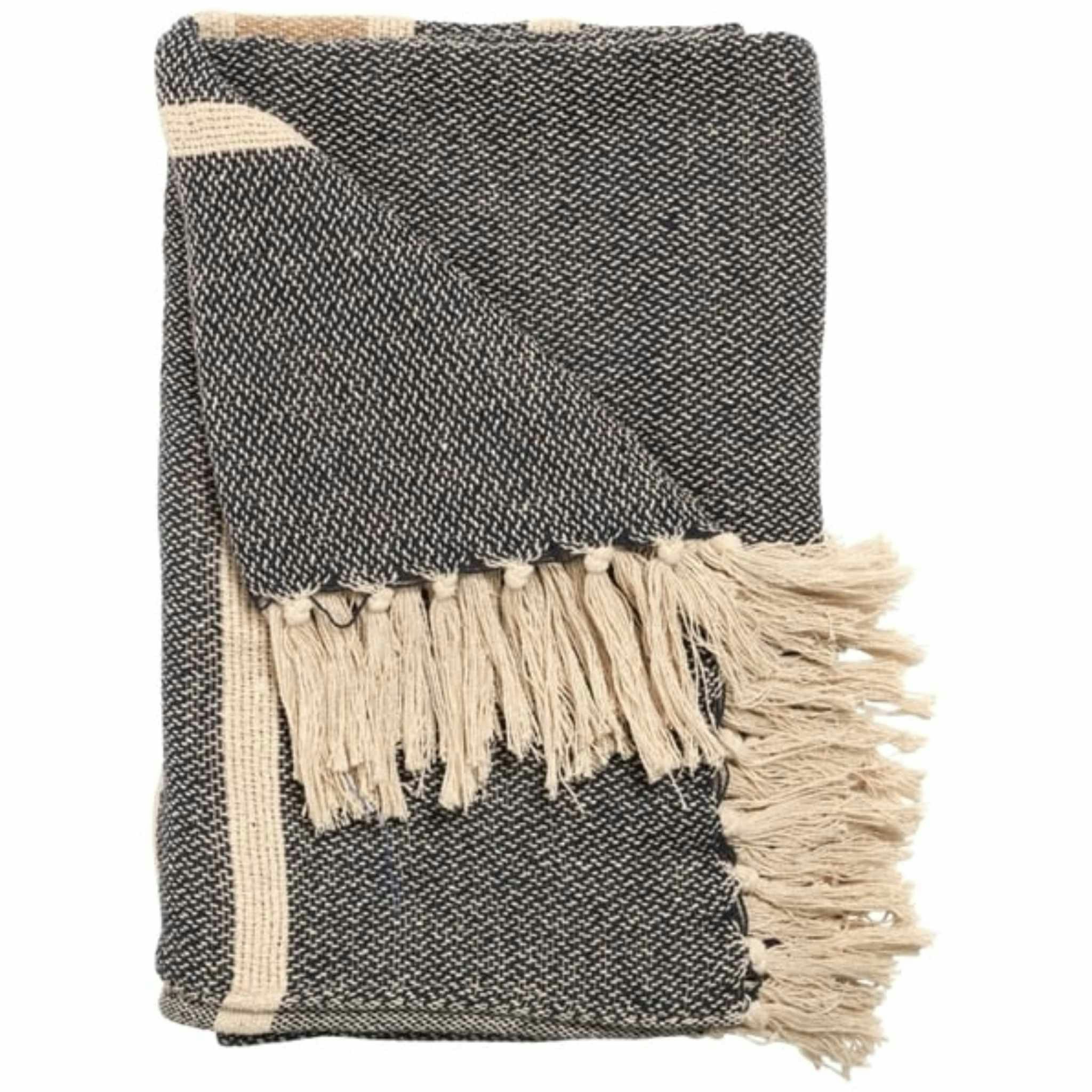 Picnictæppe, Mila-Natur/Navy/Beige