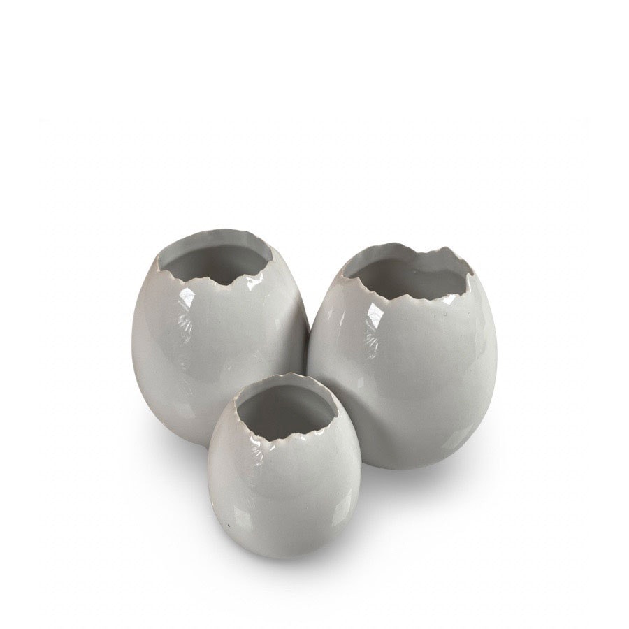 Ægge vase Hvid