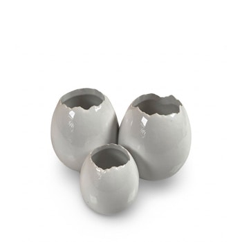 Ægge vase Hvid