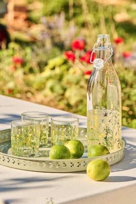 Summer Field flaske m/4 glas