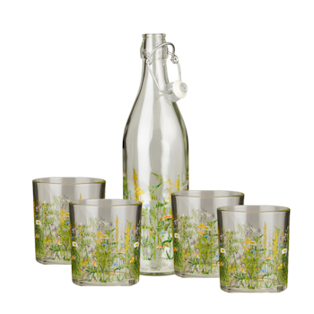 Summer Field flaske m/4 glas