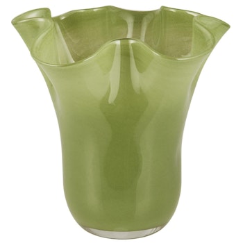 Vase glas foldet kant UNIKA