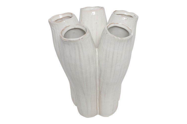 Råhvid keramik vase