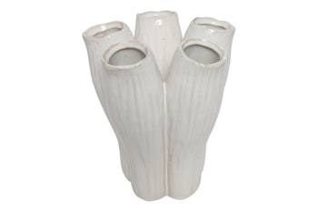 Råhvid keramik vase