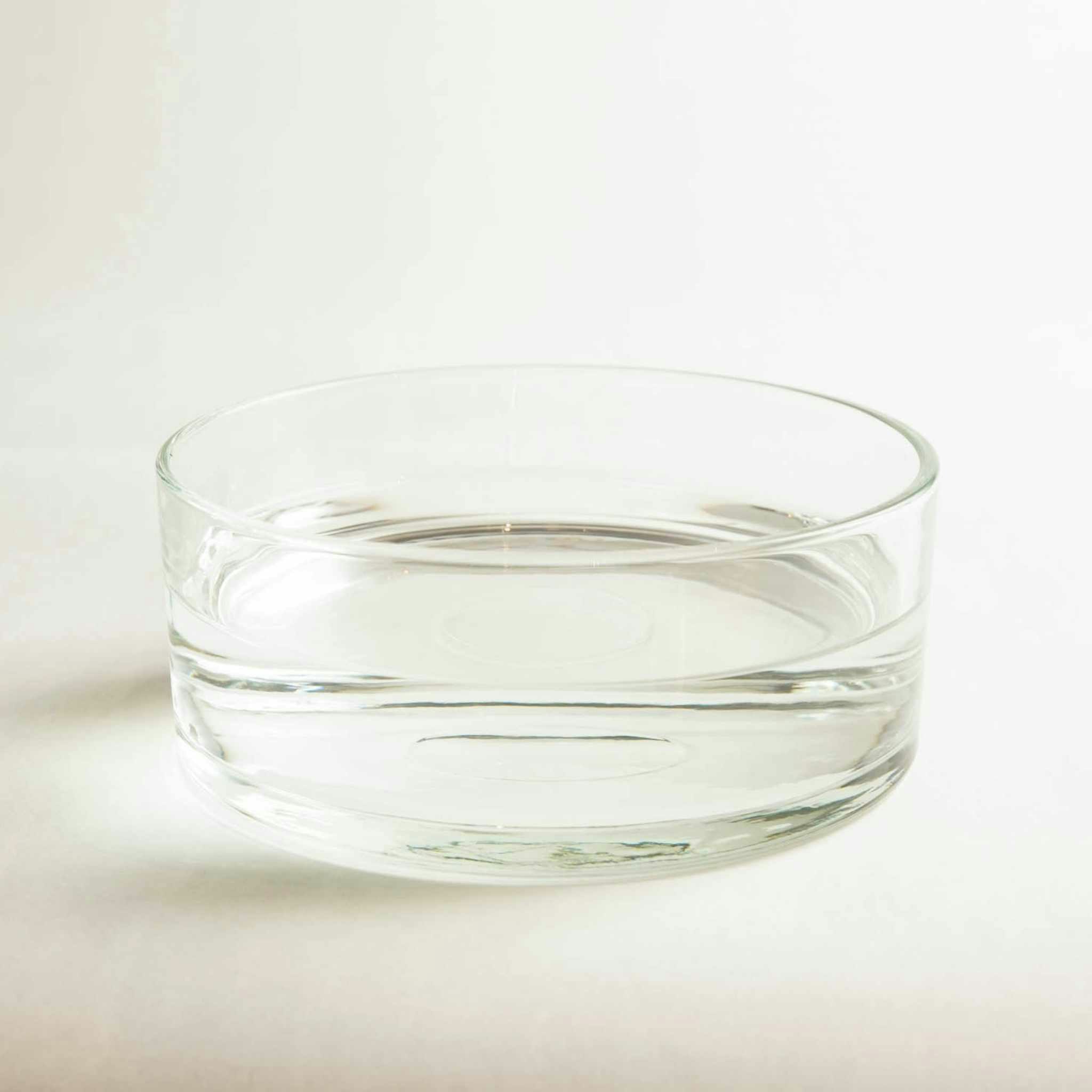 Shallow Glass Cylinder Vase