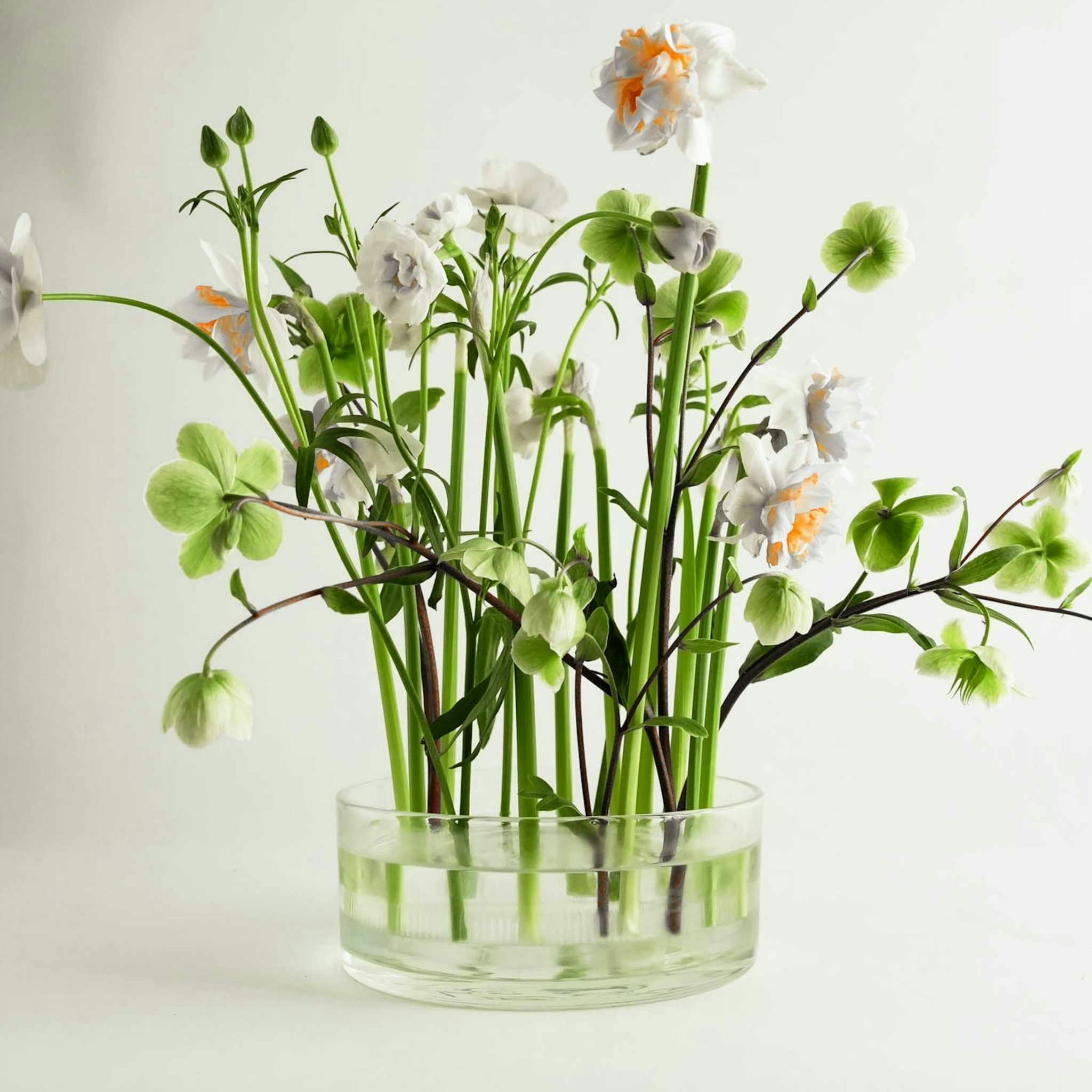 Shallow Glass Cylinder Vase