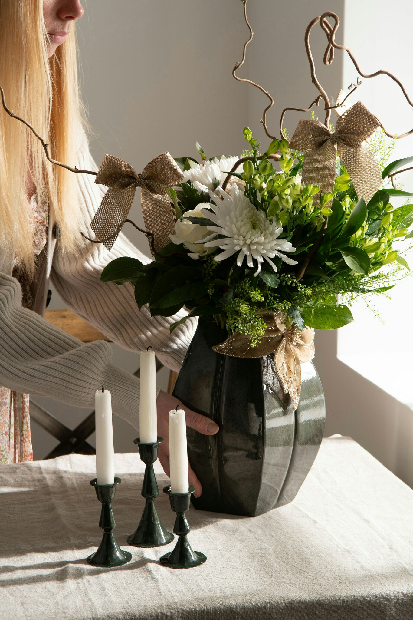Lima vase grøn finish