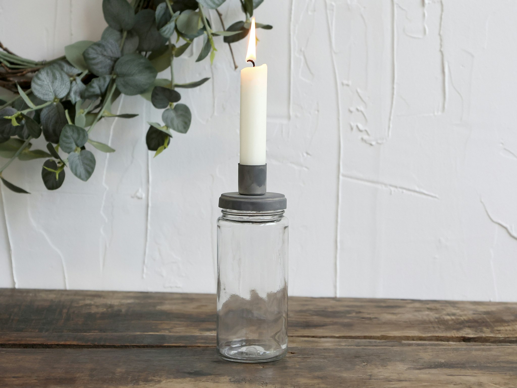 Lysestage m. glas Stor