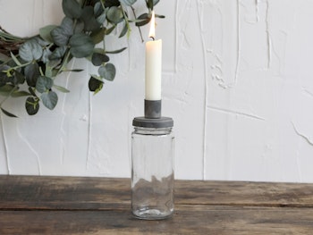 Lysestage m. glas Stor