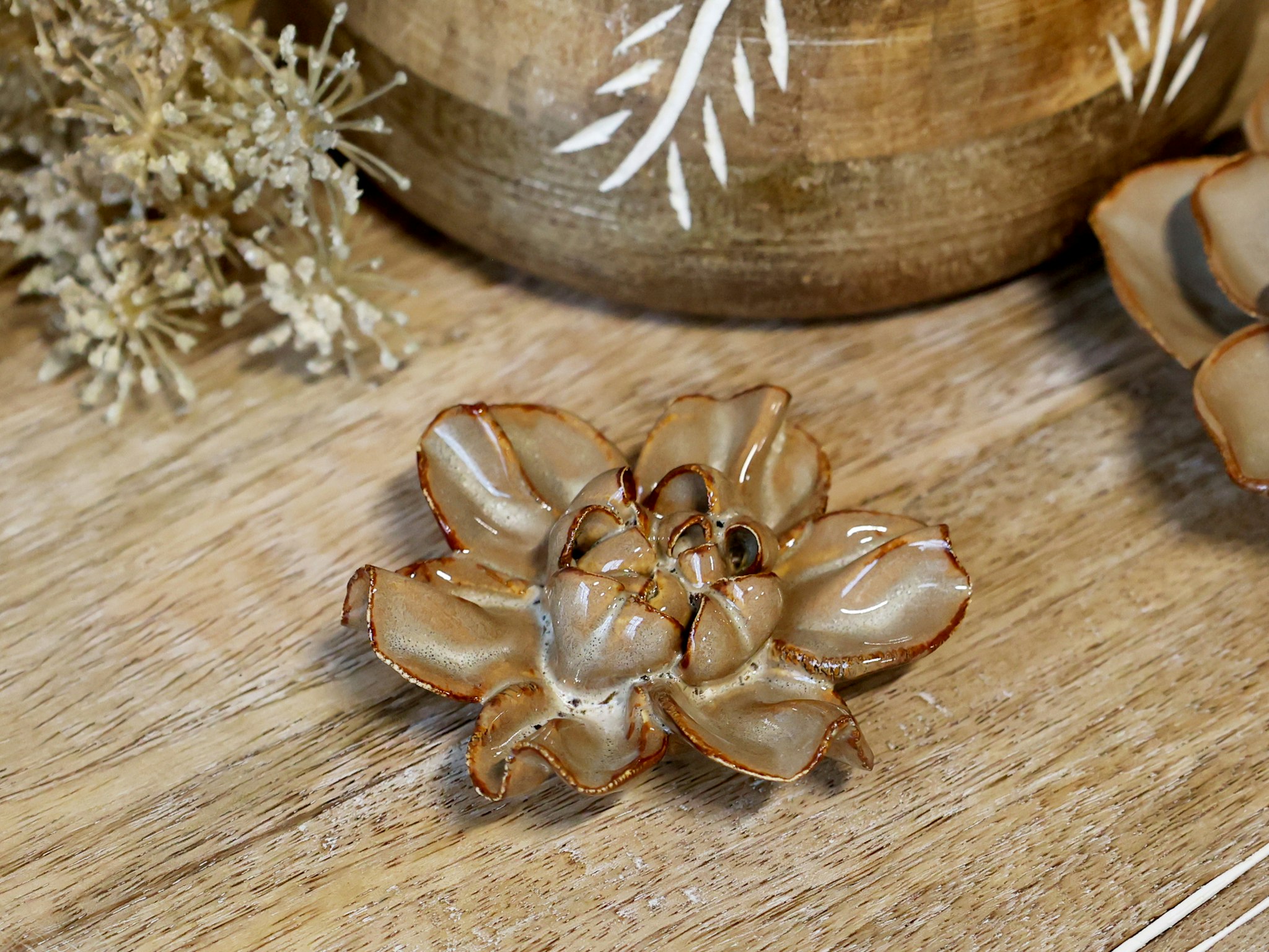 Keramik Blomst til deko